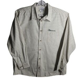 Ducks Unlimited Mens XL Cotton Tattersall Check Long Sleeve Button Down Shirt